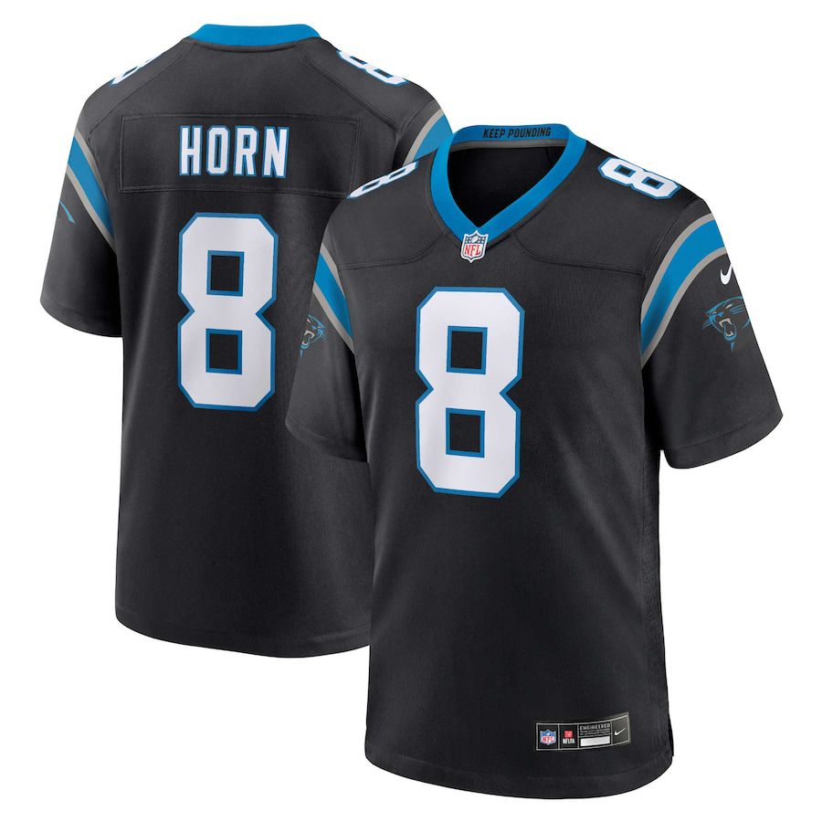 Men Carolina Panthers #8 Jaycee Horn Nike Black Game NFL Jersey->carolina panthers->NFL Jersey
